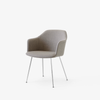 Spisestol Rely HW35 helpolstret, ben i krom, tekstil Re-Wool 218