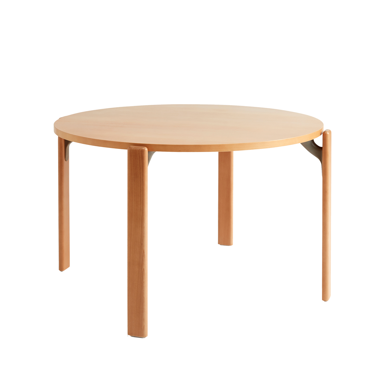 Spisebordet Rey fra Hay i fargen Golden med bordplate i lakkert bøkefinér. Dette runde spisebordet er et elegant og tidløst bord du vil kunne ha glede av i lang tid! Kommer også med topplate i laminat.