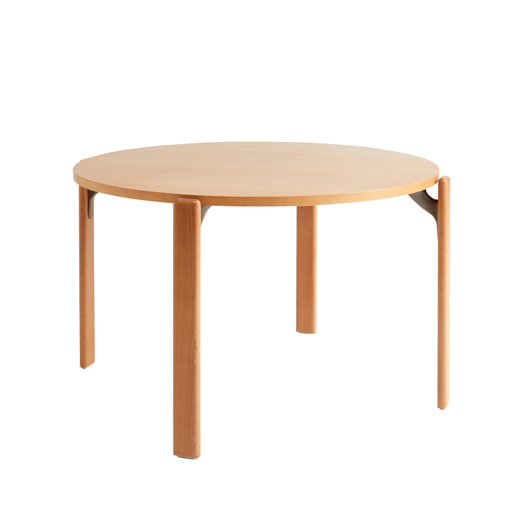 Spisebordet Rey fra Hay i fargen Golden med bordplate i lakkert bøkefinér. Dette runde spisebordet er et elegant og tidløst bord du vil kunne ha glede av i lang tid! Kommer også med topplate i laminat.
