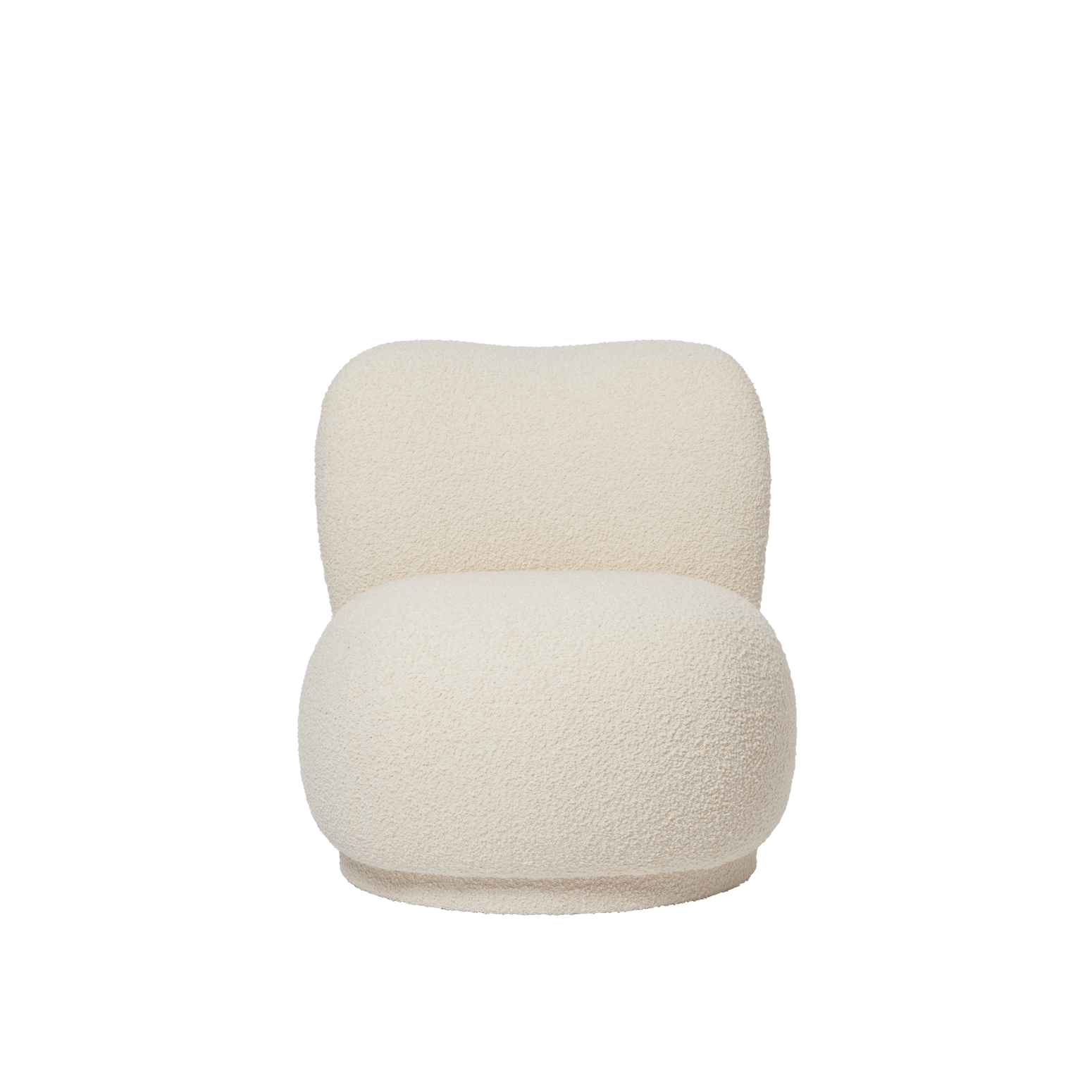 Lenestol Rico Lounge Chair Piccolo fra Ferm Living i tekstilet Nordic Bouclé Off White