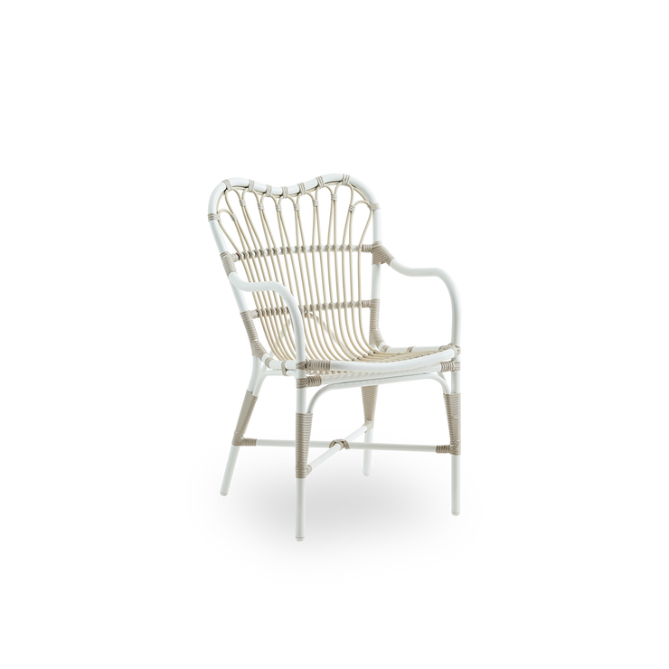 Utestolen Margret Dining Armchair fra Sika Design i fargen Dove White