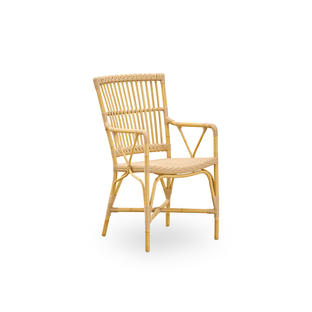 Vakker spisestol med armlener til uteplassen: Utestol Piano Dining Armchair fra Sika Design