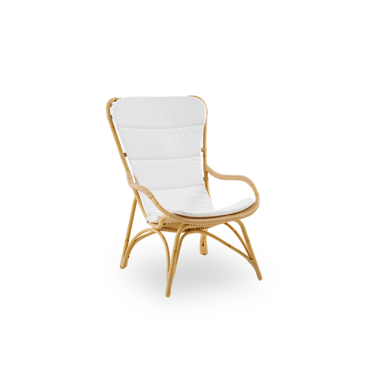 Utestolen Monet Lounge Chair fra Sika Design i fargen Natural med pute