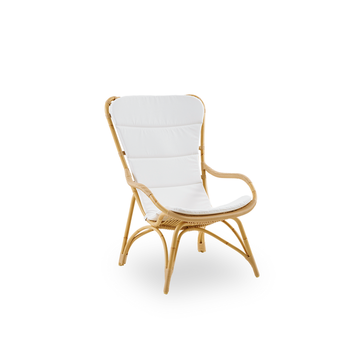 Utestolen Monet Lounge Chair fra Sika Design i fargen Natural med pute