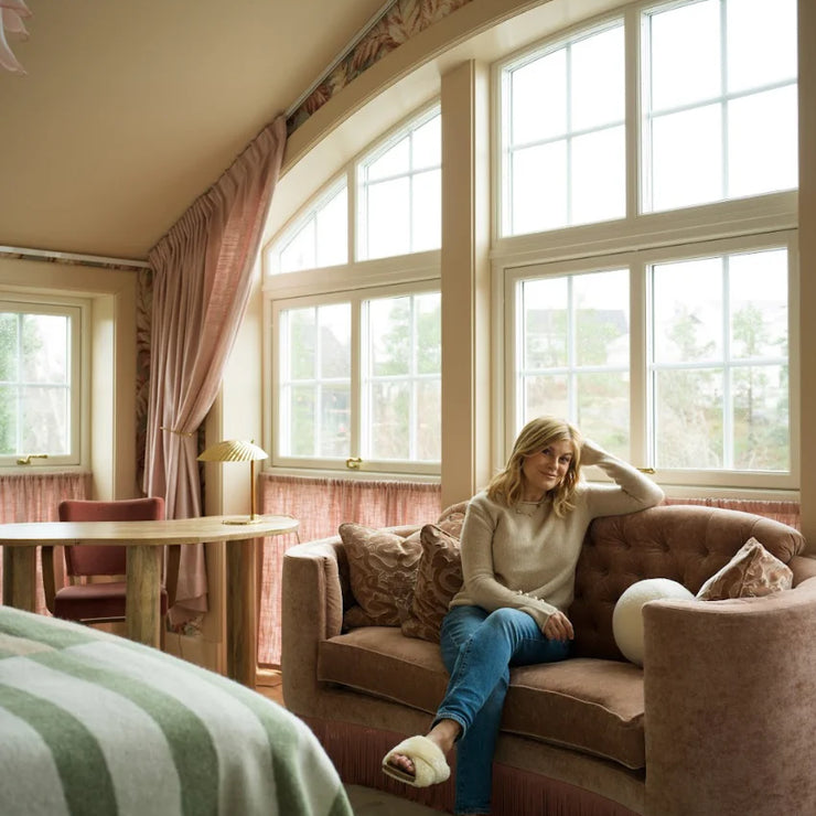 Vevd lingardin fra Gotain i farge rosa