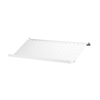 Perforert skohylle hvit B58 x D30 cm.