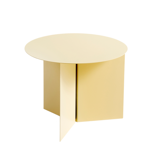 Sidebordet Slit table round i fargen Light yellow fra Hay.