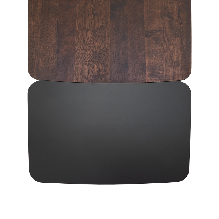 Spisebord Ten Table rektangulært fra dk3 kan også kjøpes med ileggsplate i tilhørende treverk eller i sort MDF. Kontakt oss på kundeservice@oslodeco.no, så hjelper vi deg gjerne med bestillingen.