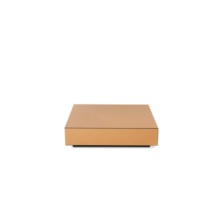 Sofabord i speilglass Mirror Block Coffee Table fra Hk Living, farge Smokey Brown i 80x55 cm.