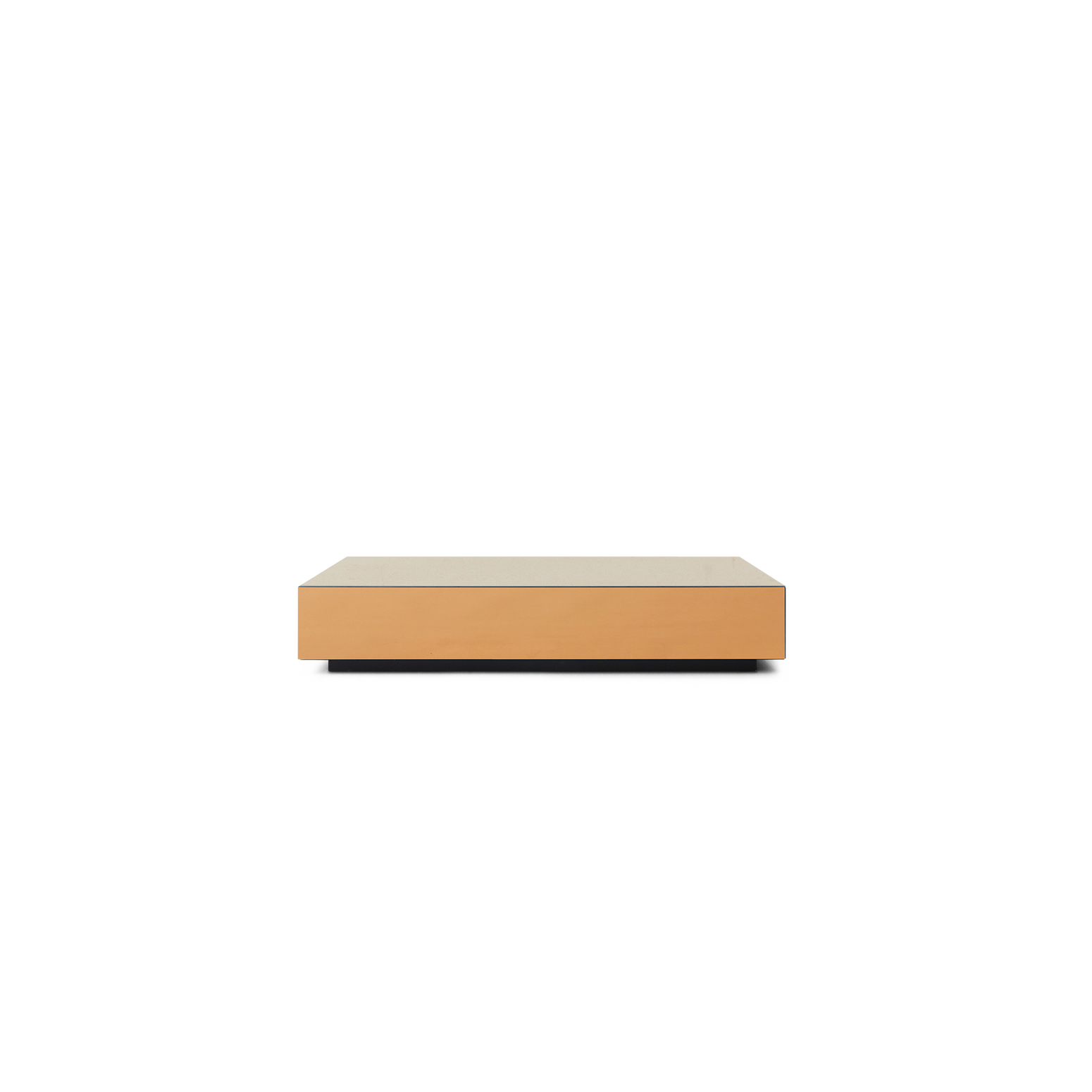 Sofabord i speilglass Mirror Block Coffee Table fra Hk Living, farge Smokey Brown i 80x55 cm.