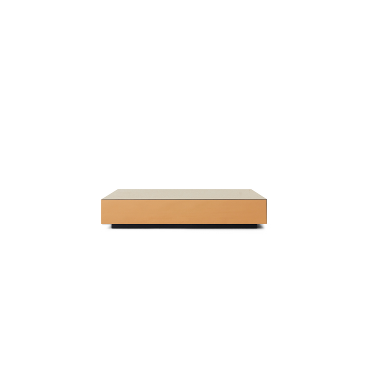 Sofabord i speilglass Mirror Block Coffee Table fra Hk Living, farge Smokey Brown i 80x55 cm.