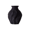 Stor Vase Swirl i Black/ Sort fra Dusty Deco.