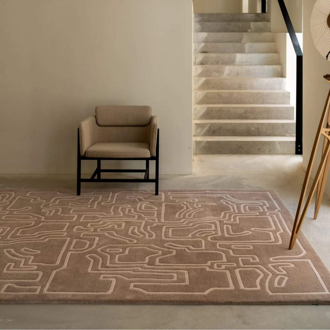 Teppe Structures 2.0 fra Massimo Copenhagen i gammelrosa/ Pale Rose.