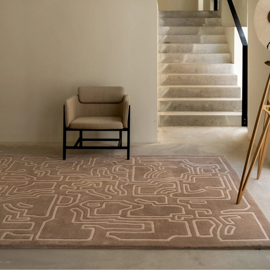 Teppe Structures 2.0 fra Massimo Copenhagen i gammelrosa/ Pale Rose.