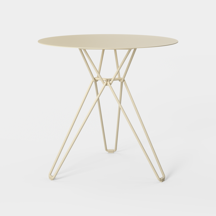 Spisebordet Tio Dining Table Ø75 cm fra Massproductions i fargen Ivory