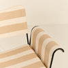 Spisestol Tropique Dining Chair fra Gubi,  svart med tekstil Leslie Stripe 40, uten frynser