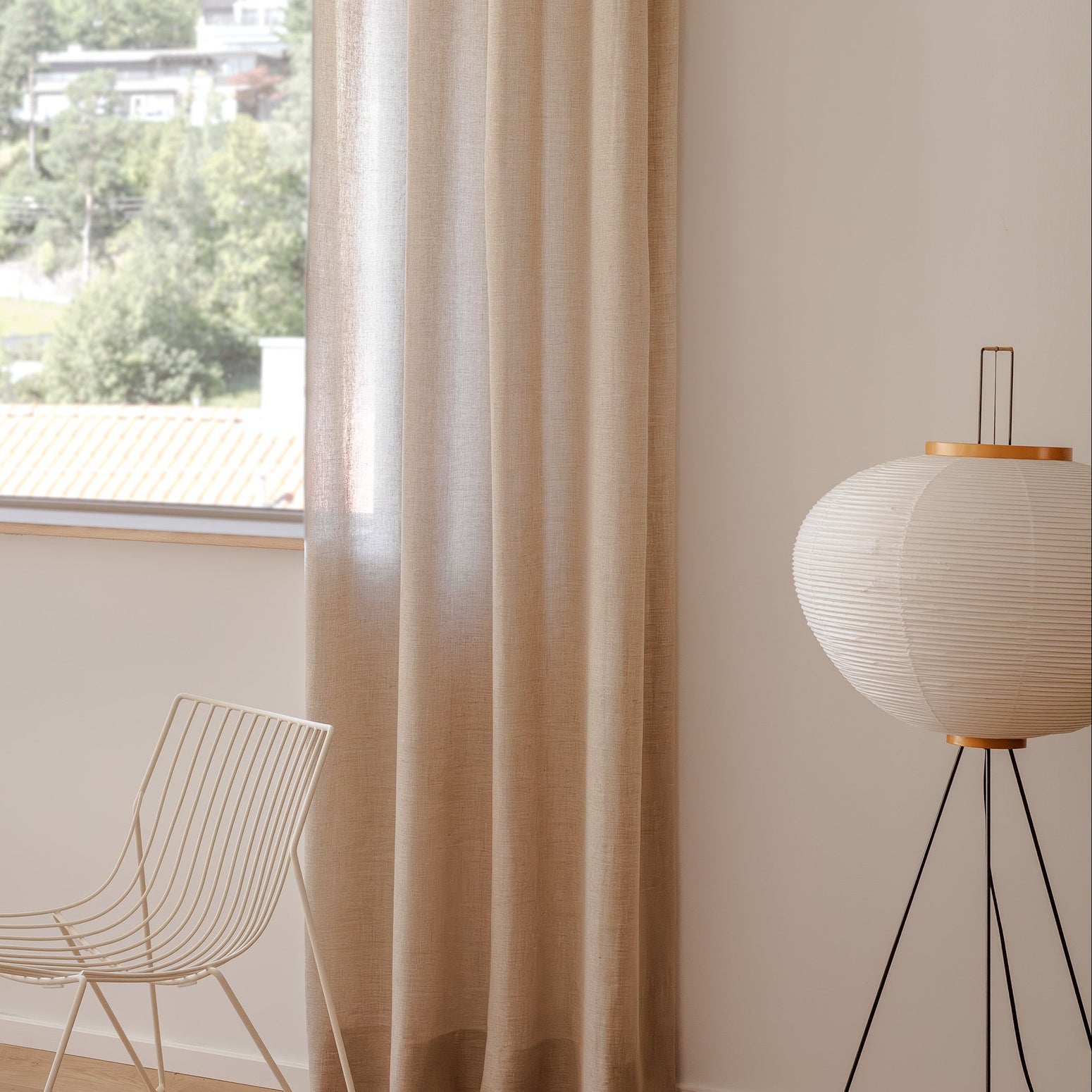 Gardin ull Wool fra OsloDeco, i fargen Sand 04