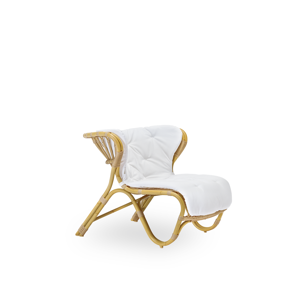 Utestol Fox Lounge Chair fra Sika Design i fargen Natural, med pute