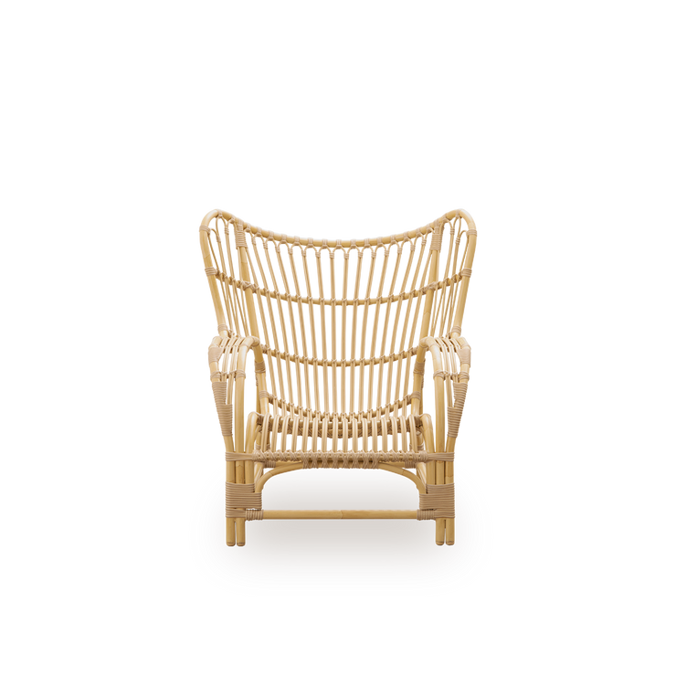 Teddy Lounge Chair fra Sika Design, detaljbilde av ArtFibre-flettverk og seteform