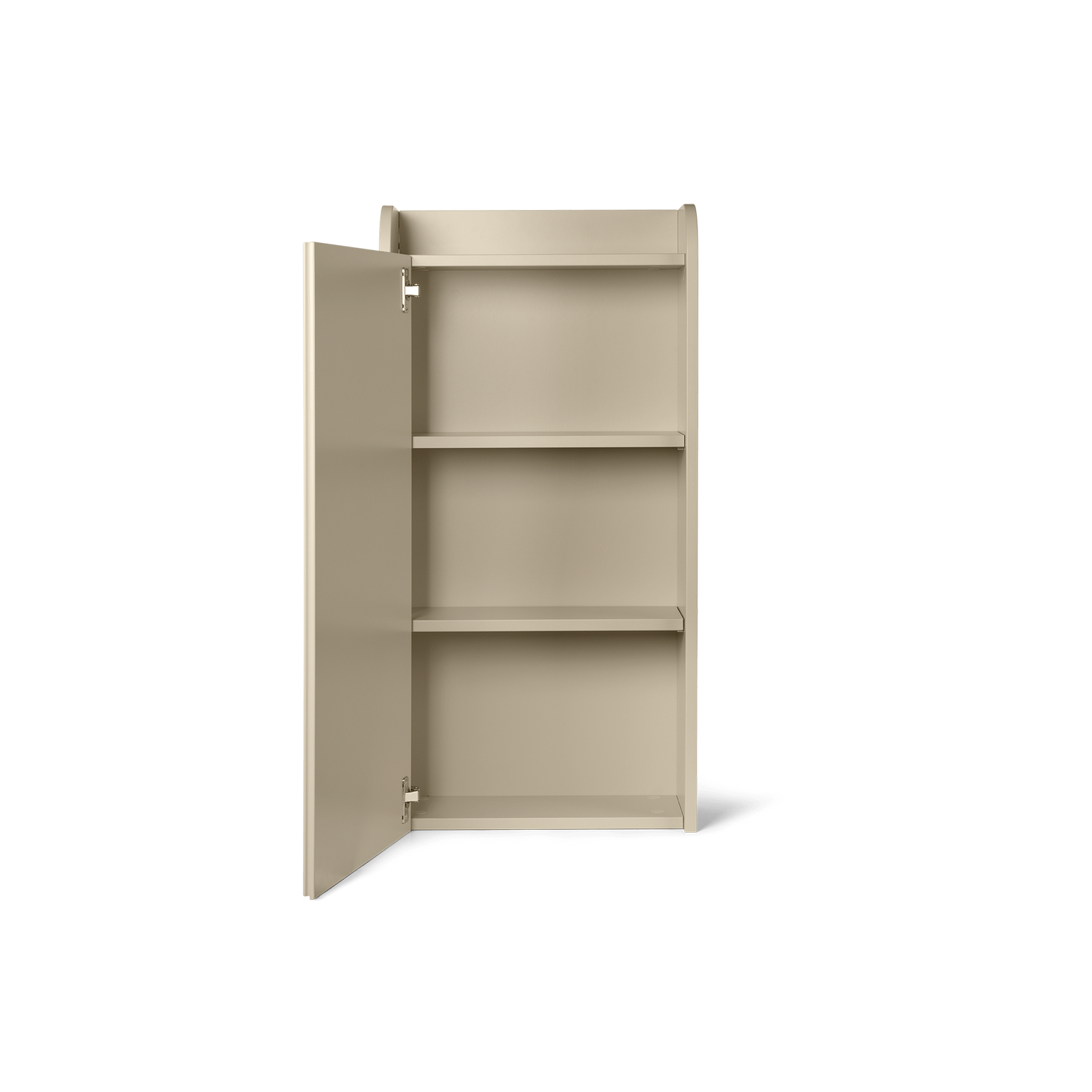 Veggskapet Sill Wall Cabinet  fra Ferm Living lar deg bestemme selv om du vil åpne det fra venstre eller høyre.
