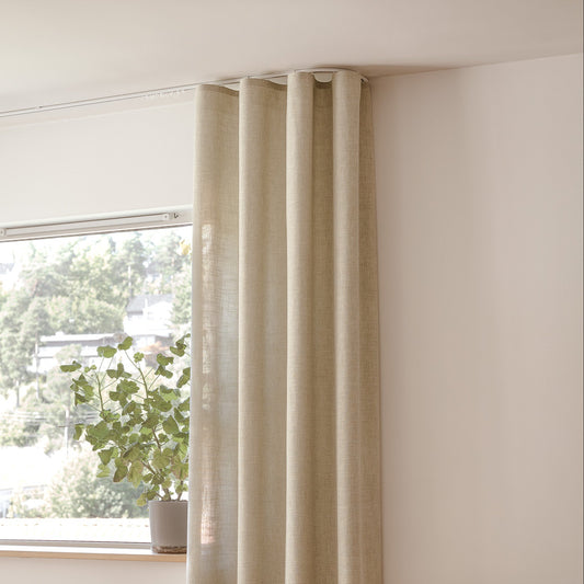 Wavegardinen vevd linlook Wheat fra OsloDeco, farge Lysegrønn 01