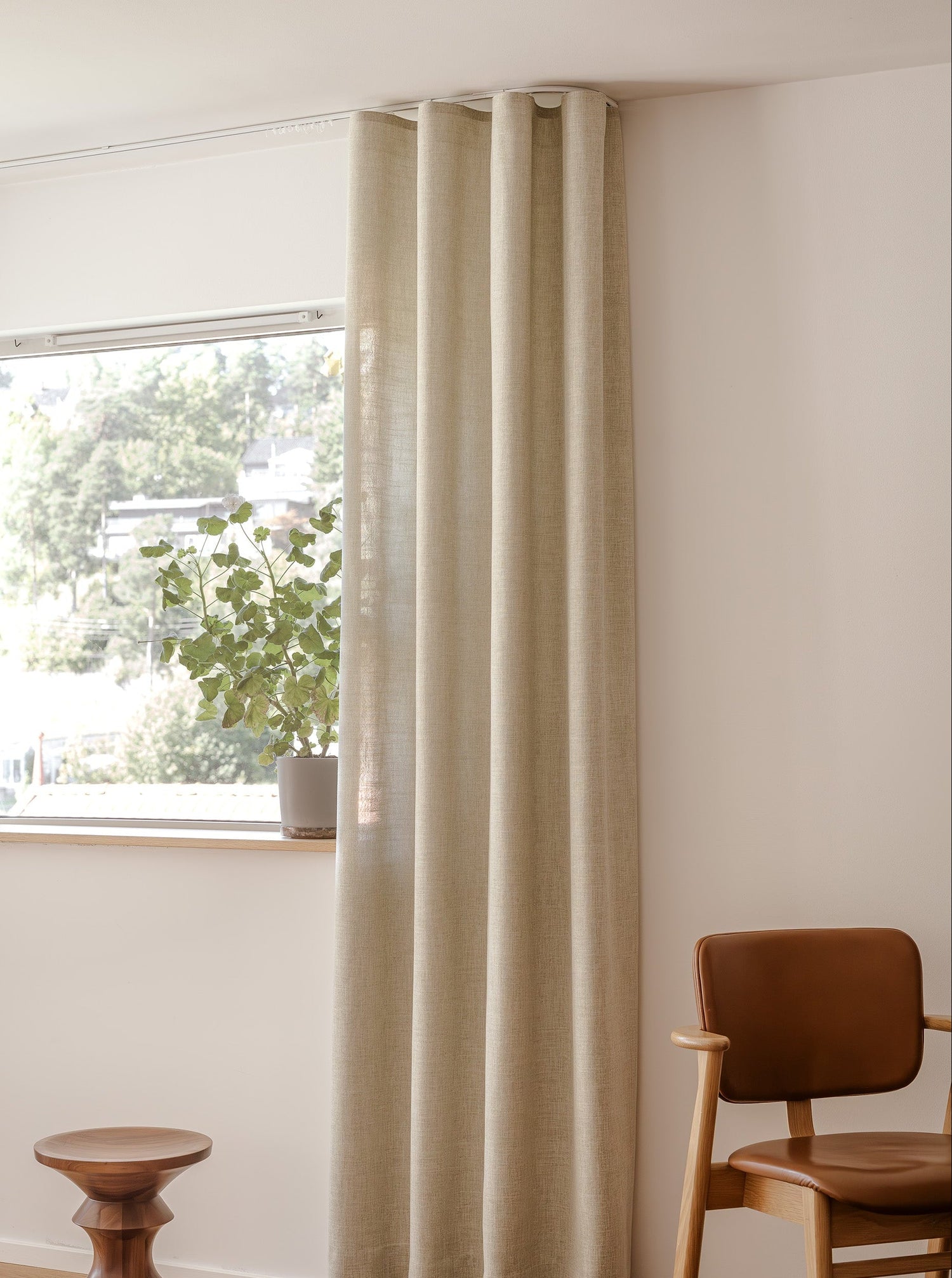 Wavegardinen vevd linlook Wheat fra OsloDeco, farge Lysegrønn 01