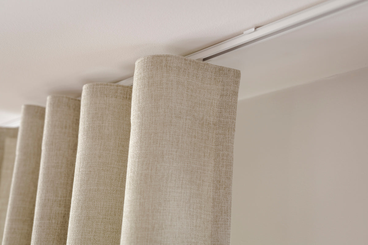Wavegardinen vevd linlook Wheat fra OsloDeco