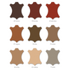 Kontorstolen Soft Pad Chair fra Vitra kan blant annet kles i ulike typer skinn. Her ser du kun et utvalg av fargene som er tilgjengelige i premium skinn. 