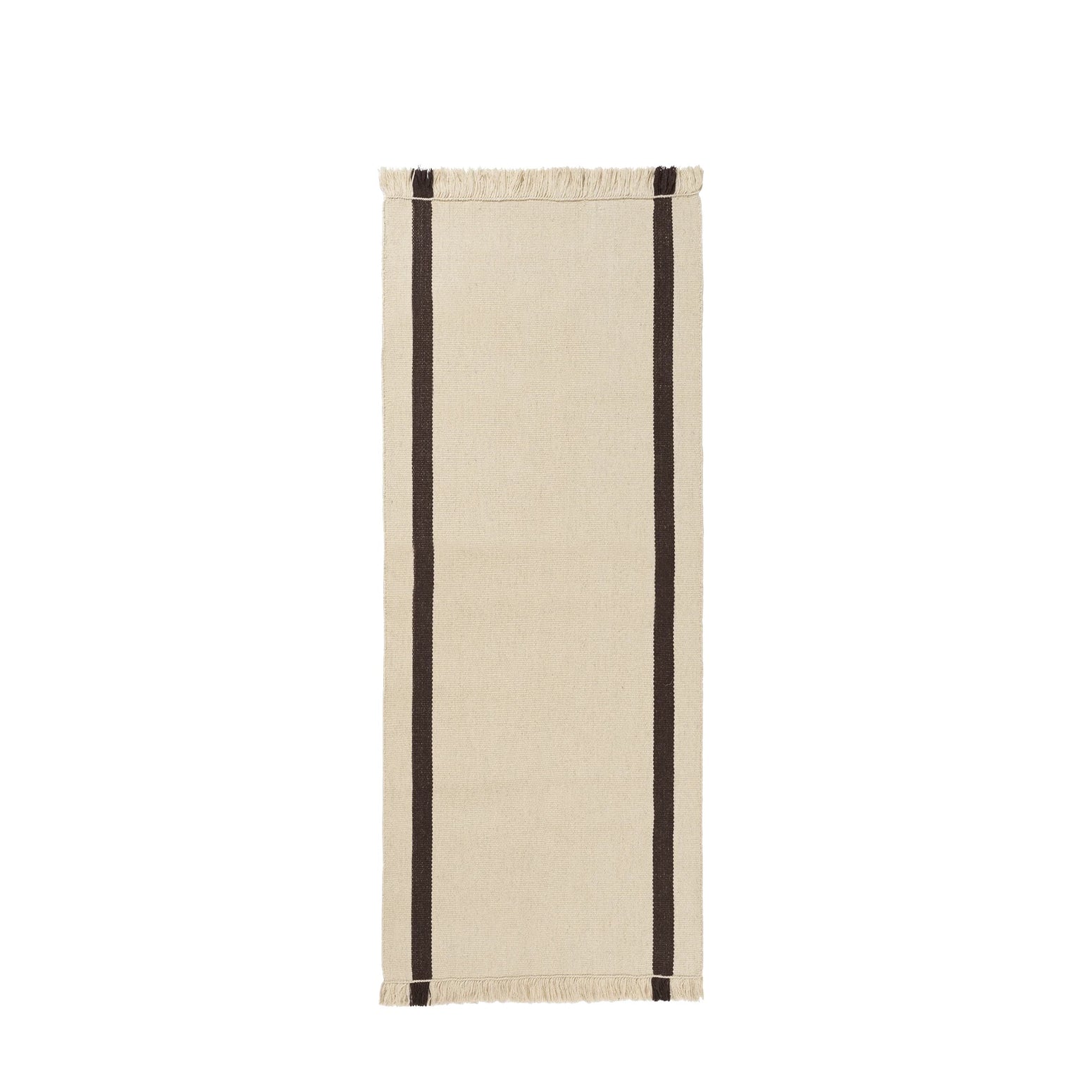 Calm Kelim Runner fra Ferm LIVING i fargen Off-white/Coffee