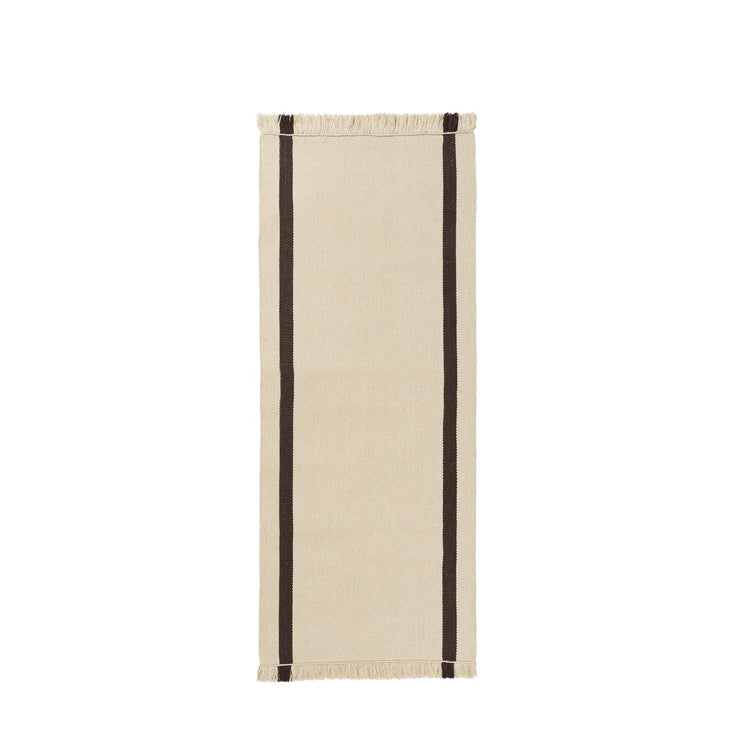 Calm Kelim Runner fra Ferm LIVING i fargen Off-white/Coffee
