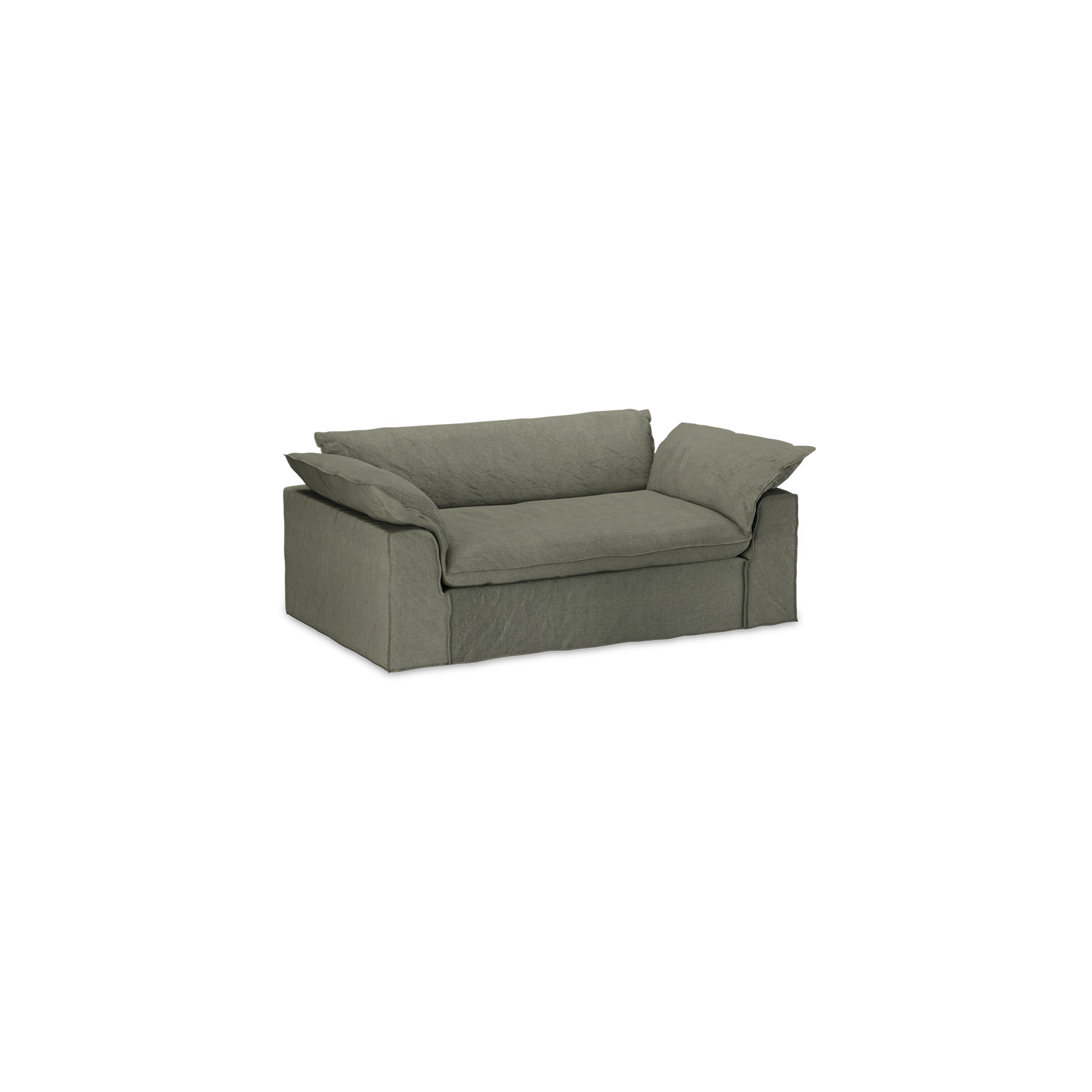 Sofa Nomad Couch toseter (204 cm) fra HKliving. Tekstil: Linen - Army Green