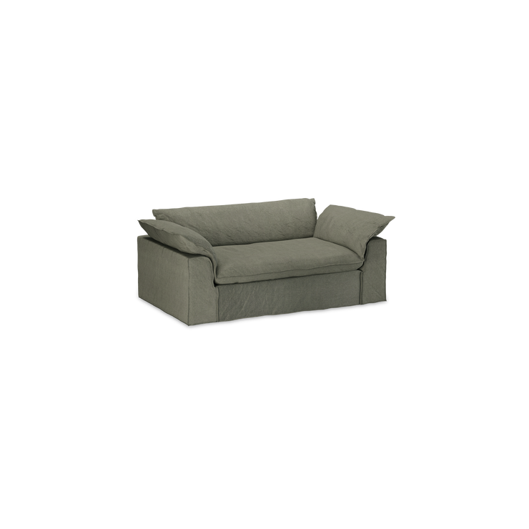 Sofa Nomad Couch toseter (204 cm) fra HKliving. Tekstil: Linen - Army Green