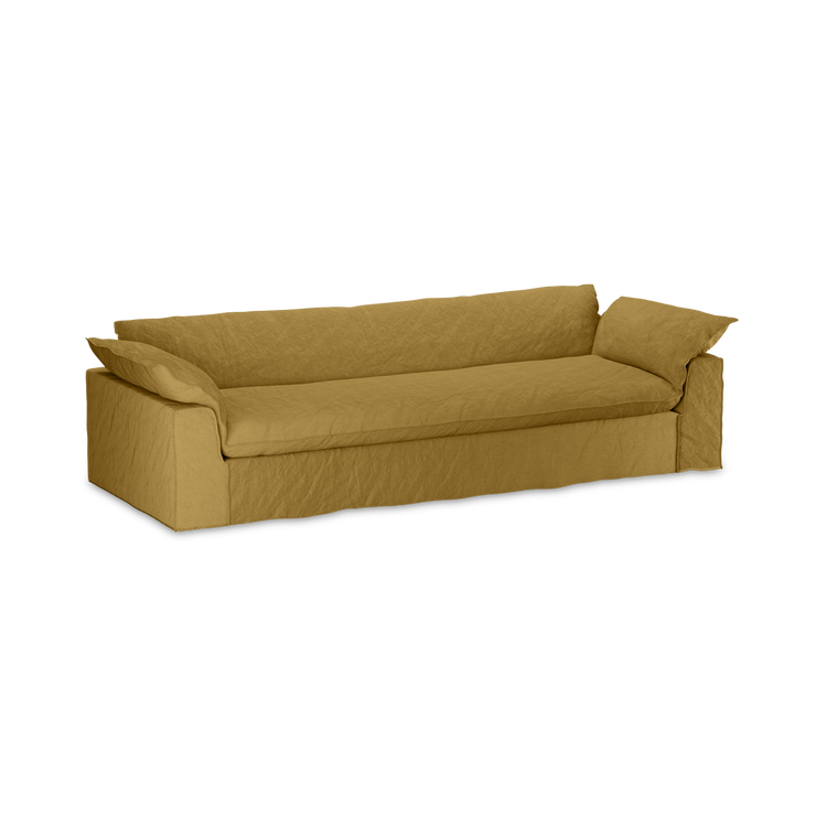 Sofa Nomad Couch fireseter (305 cm) fra HKliving. Tekstil: Linen - Burnt Ochre 