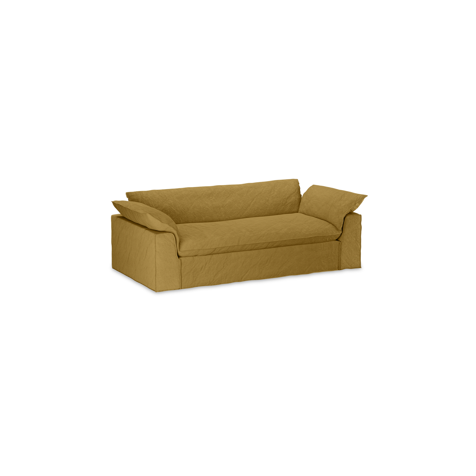 Sofa Nomad Couch treseter (244 cm) fra HKliving. Tekstil: Linen - Burnt Ochre 