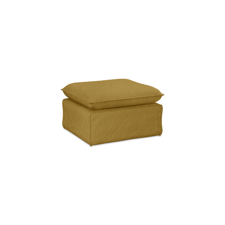 Puff Nomad Hocker fra HKliving. Tekstil: Linen - Burnt Ochre