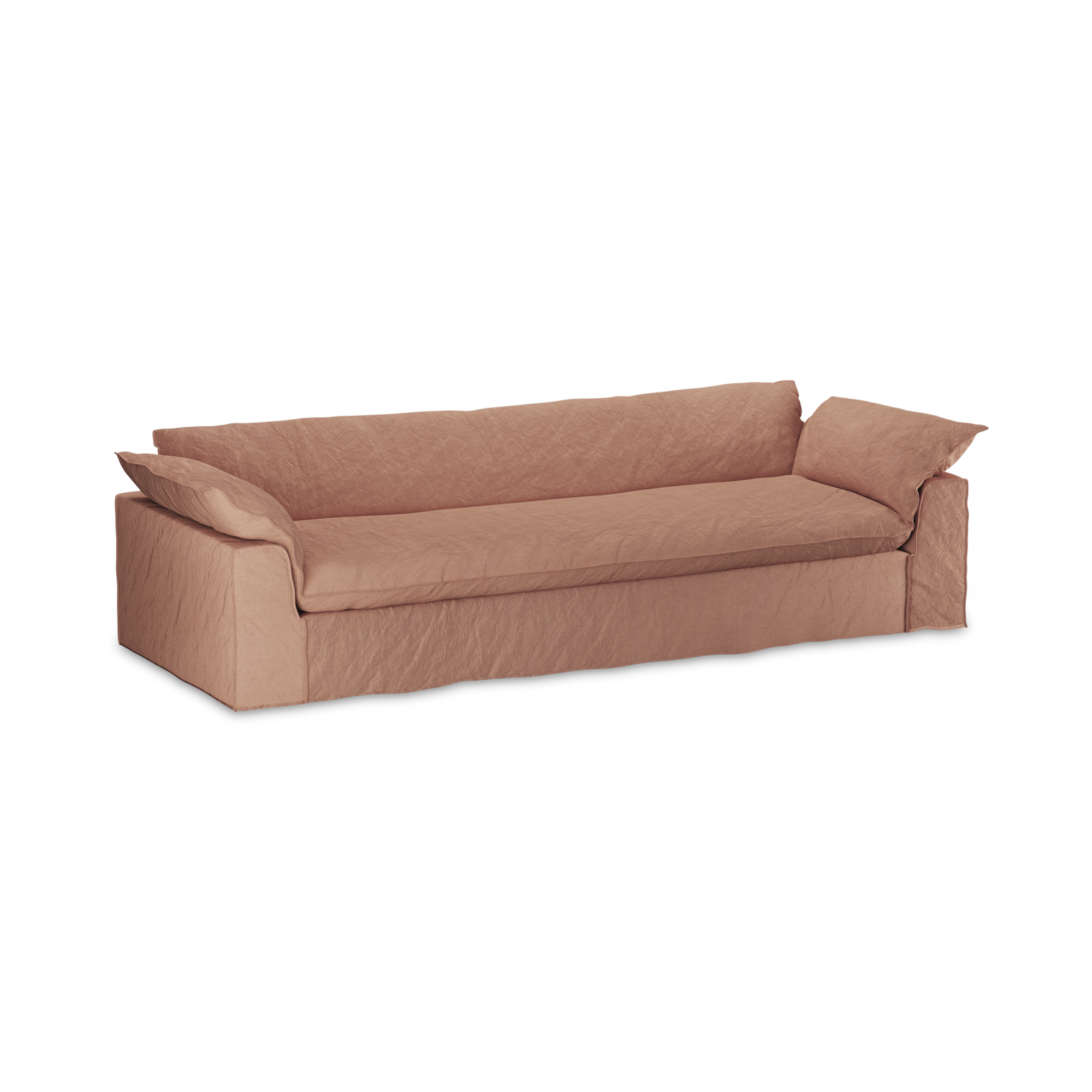 Sofa Nomad Couch fireseter (305 cm) fra HKliving. Tekstil: Linen - Dusty Rose
