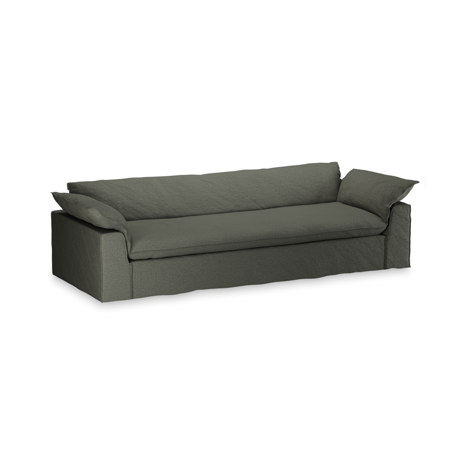 Sofa Nomad Couch fireseter (305 cm) fra HKliving. Tekstil: Wander - Army Green