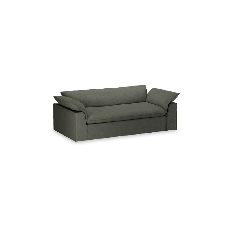 Sofa Nomad Couch treseter (244 cm) fra HKliving. Tekstil: Wander - Army Green