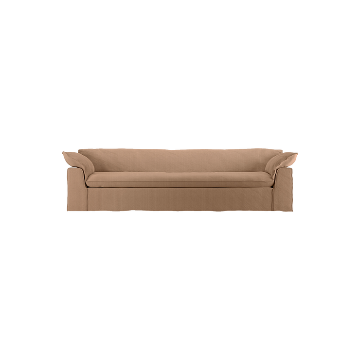 Sofa Nomad Couch fireseter (305 cm) fra HKliving.  Tekstil: Corduroy Rib - Brown