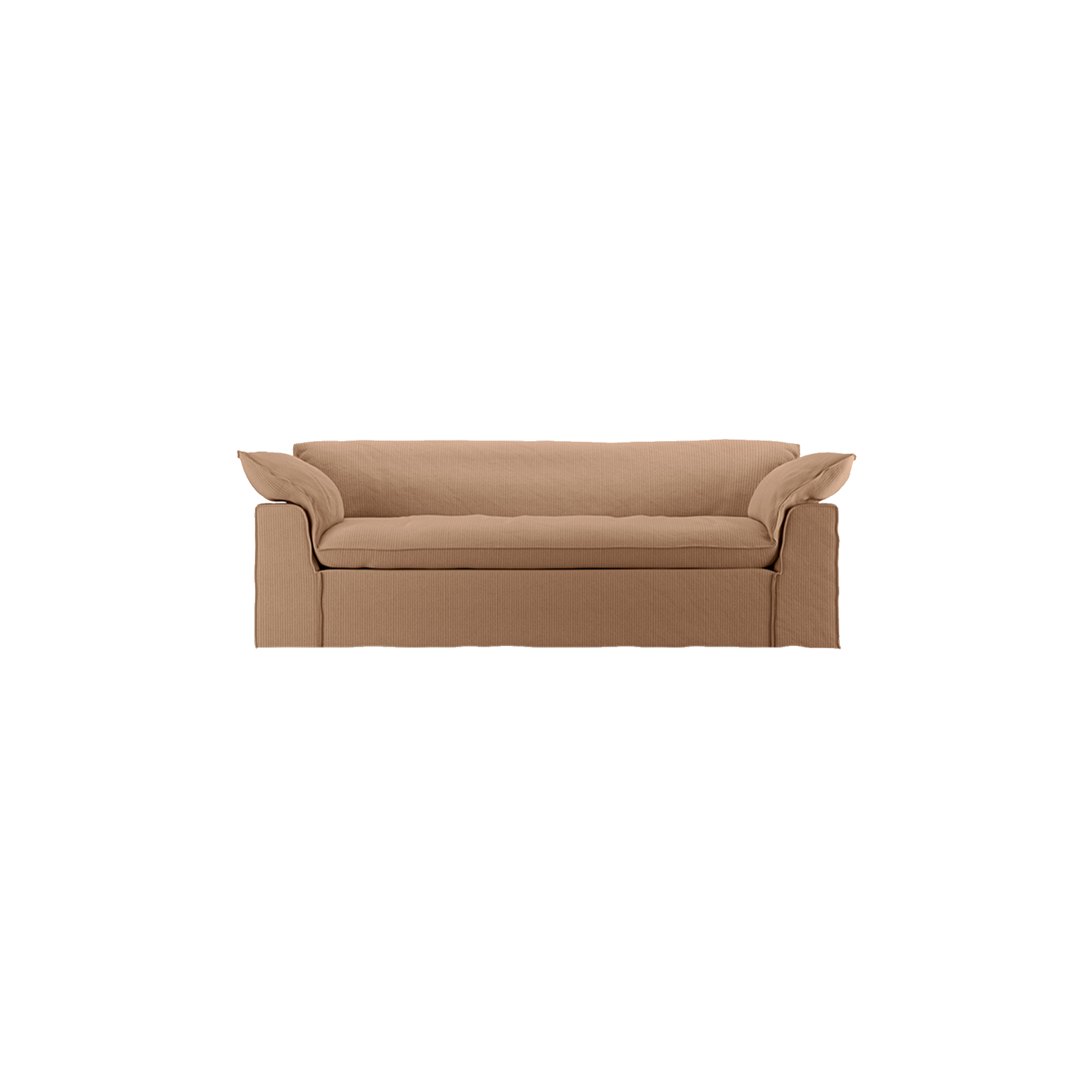 Sofa Nomad Couch treseter (244 cm) fra HKliving.  Tekstil: Corduroy Rib - Brown