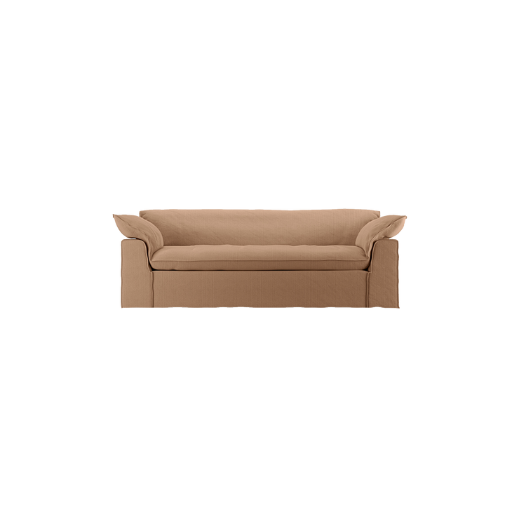 Sofa Nomad Couch treseter (244 cm) fra HKliving.  Tekstil: Corduroy Rib - Brown