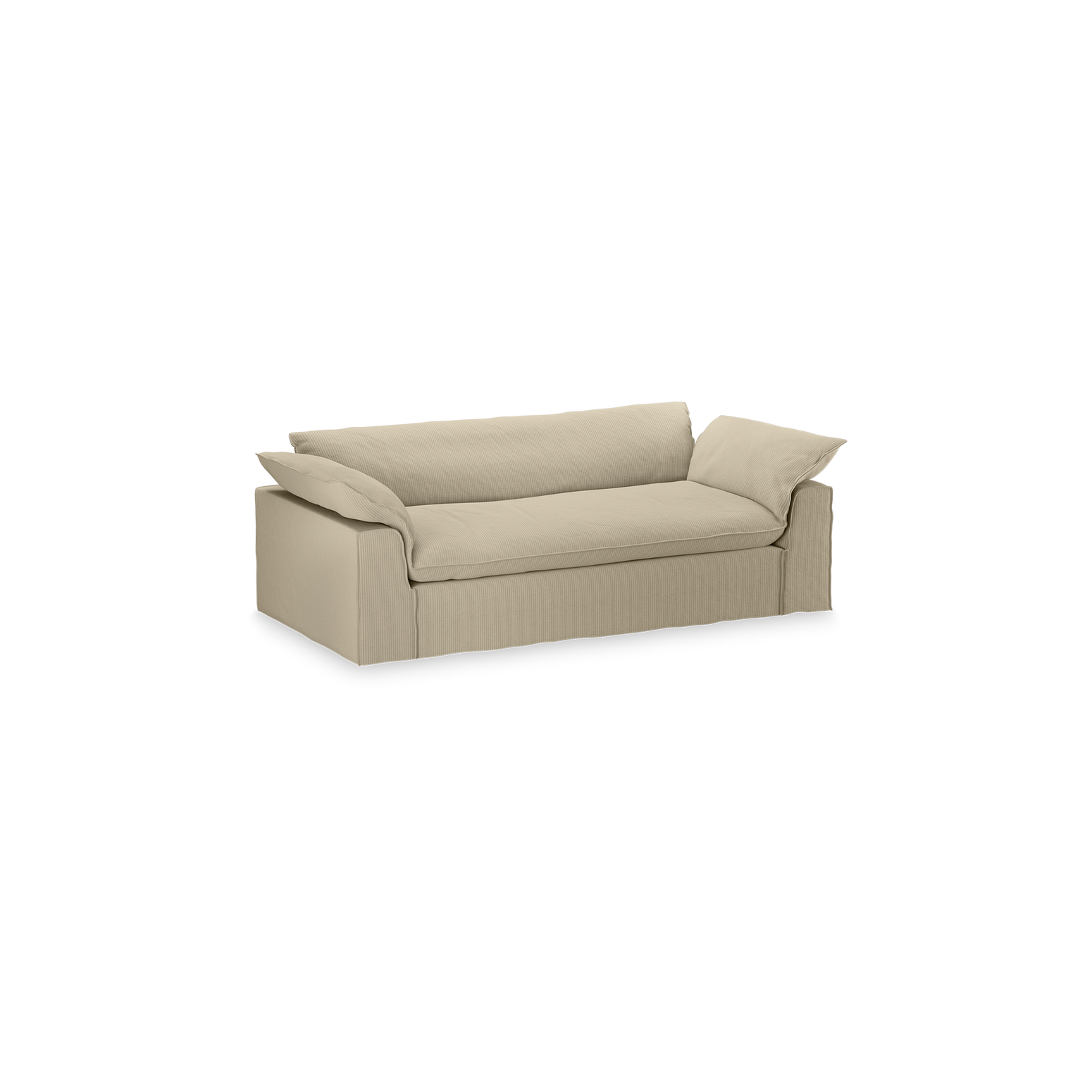 Sofa Nomad Couch treseter (244 cm) fra HKliving. Tekstil Corduroy Rib - Hay