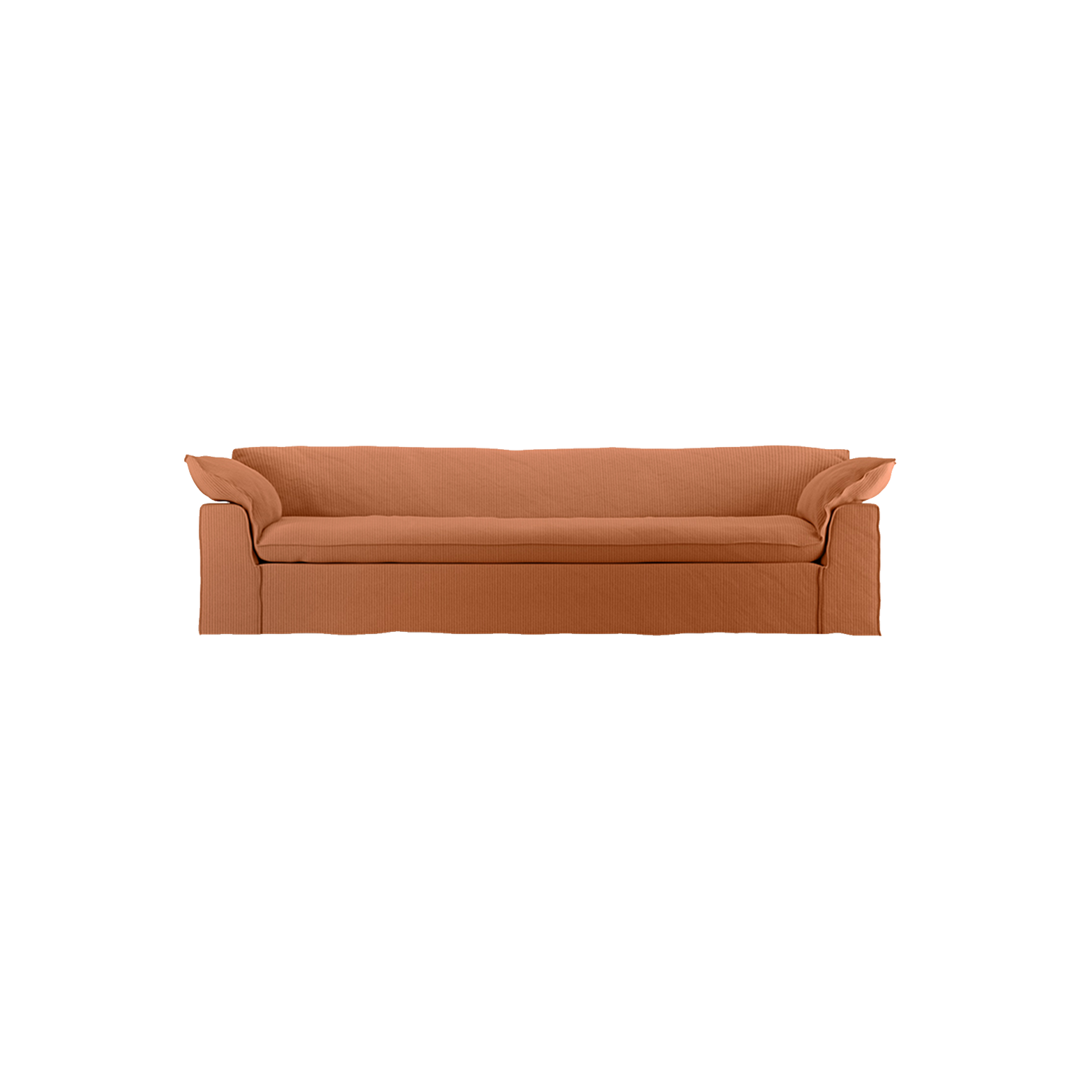 Sofa Nomad Couch fireseter (305 cm) fra HKliving. Tekstil Corduroy Rib - Dusty Orange
