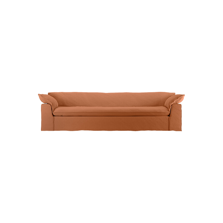 Sofa Nomad Couch fireseter (305 cm) fra HKliving. Tekstil Corduroy Rib - Dusty Orange