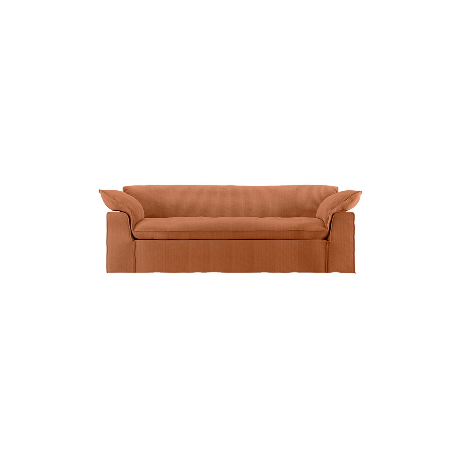 Sofa Nomad Couch treseter (244 cm) fra HKliving. Tekstil Corduroy Rib - Dusty Orange