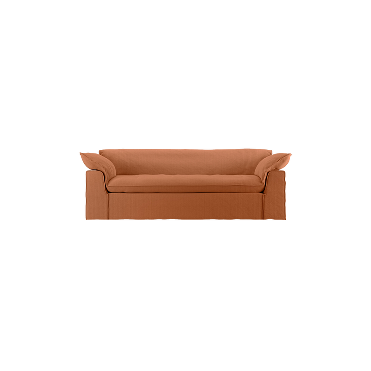 Sofa Nomad Couch treseter (244 cm) fra HKliving. Tekstil Corduroy Rib - Dusty Orange