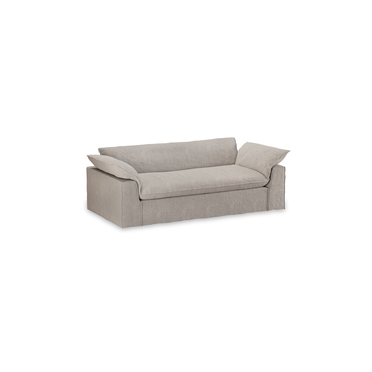 Sofa Nomad Couch treseter (244 cm) fra HKliving. Tekstil: Sneak - Light Grey