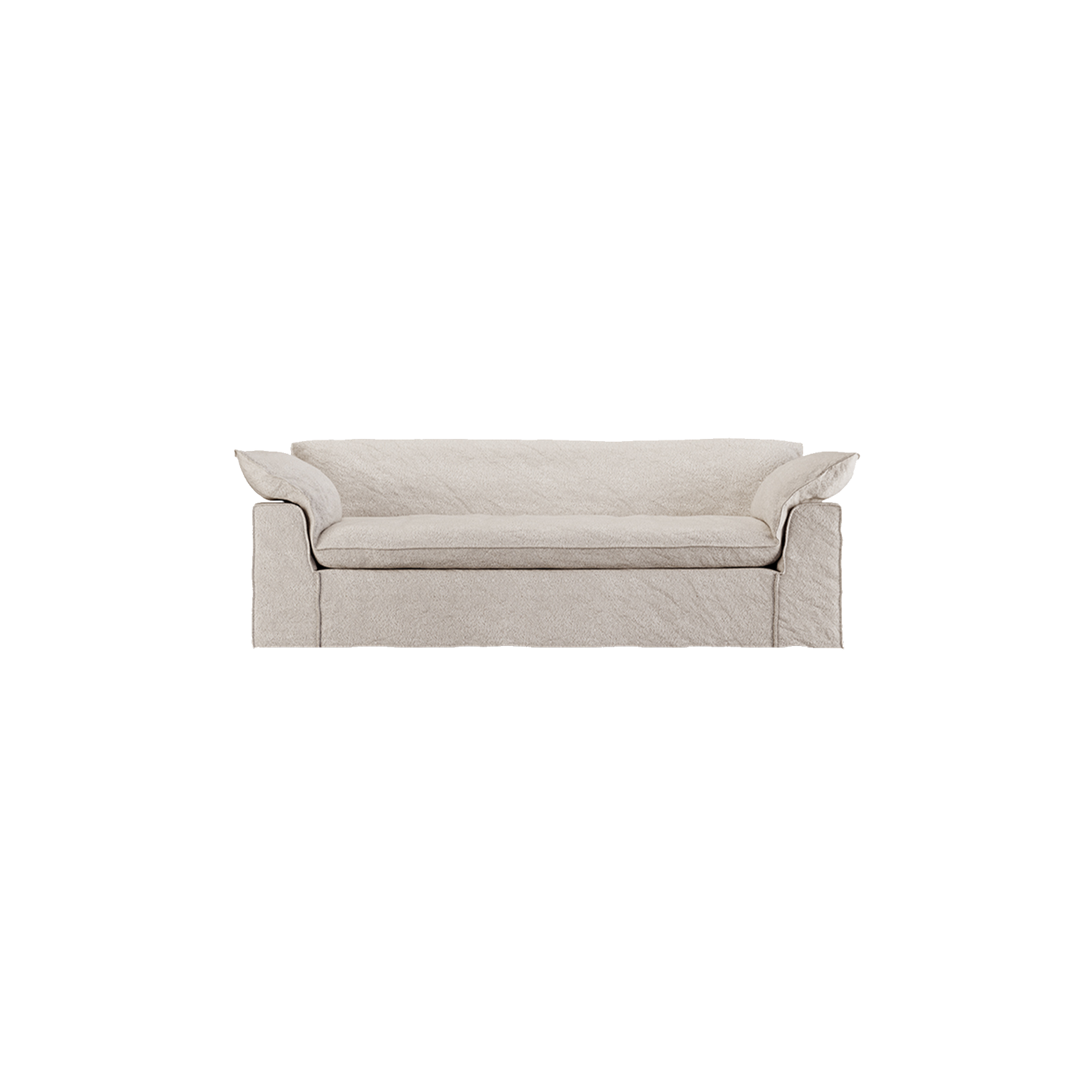 Sofa Nomad Couch treseter (244 cm) fra HKliving. Tekstil: Bouclé - Taupe