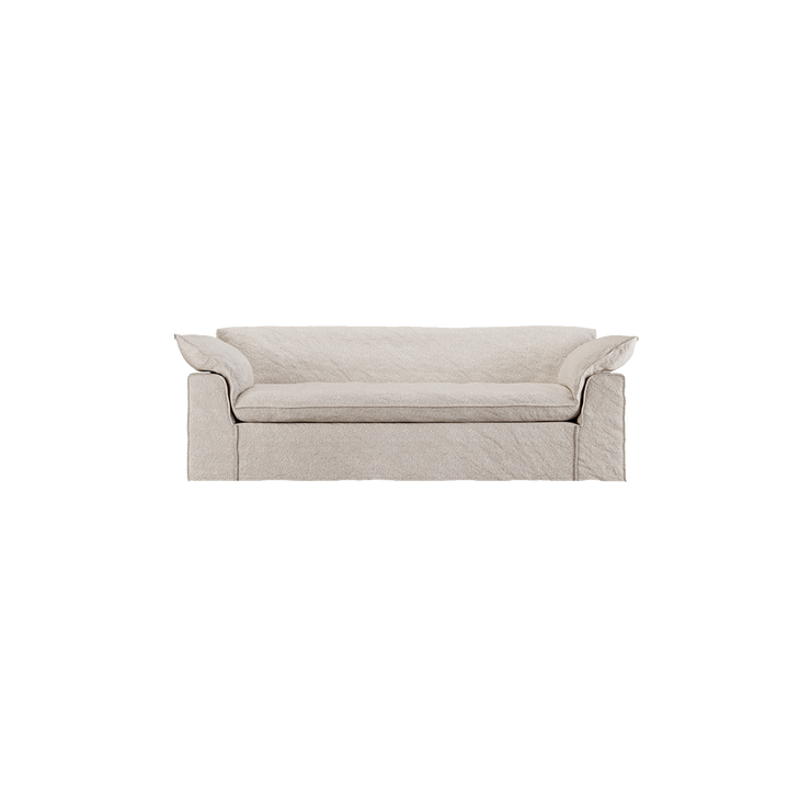 Sofa Nomad Couch treseter (244 cm) fra HKliving. Tekstil: Bouclé - Taupe