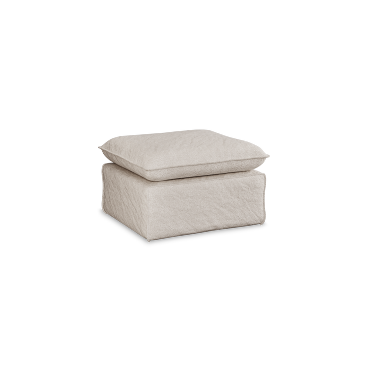 Puff Nomad Hocker fra HKliving. Tekstil: Bouclé - Taupe